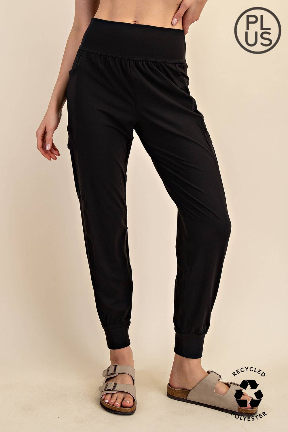 BUTTER JOGGER WITH SIDE POCKETS - PLUS SIZE